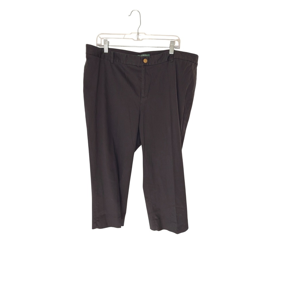 Lauren Ralph Lauren Pants Women's Black Basic Casual‎ Classic Capri Size 18W